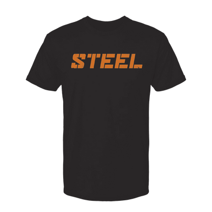 Steel Supplements Apparel S Black with Orange Steel T-Shirt