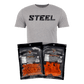 Steel Supplements Bundle Chicken Jerky Bundle with T-Shirt