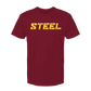 Steel Supplements Apparel Cardinal with Yellow STEEL / S Collegiate T-Shirt Series