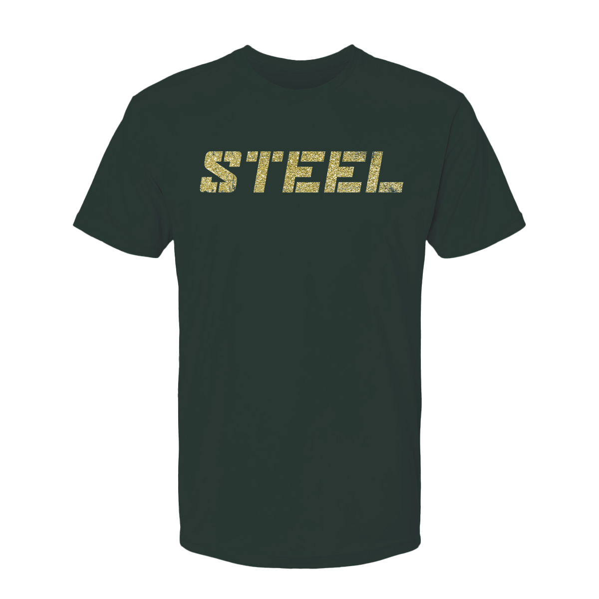 Steel Supplements Apparel Forest Green with Gold STEEL / S Collegiate T-Shirt Series
