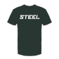 Steel Supplements Apparel Forest Green with White STEEL / S Collegiate T-Shirt Series