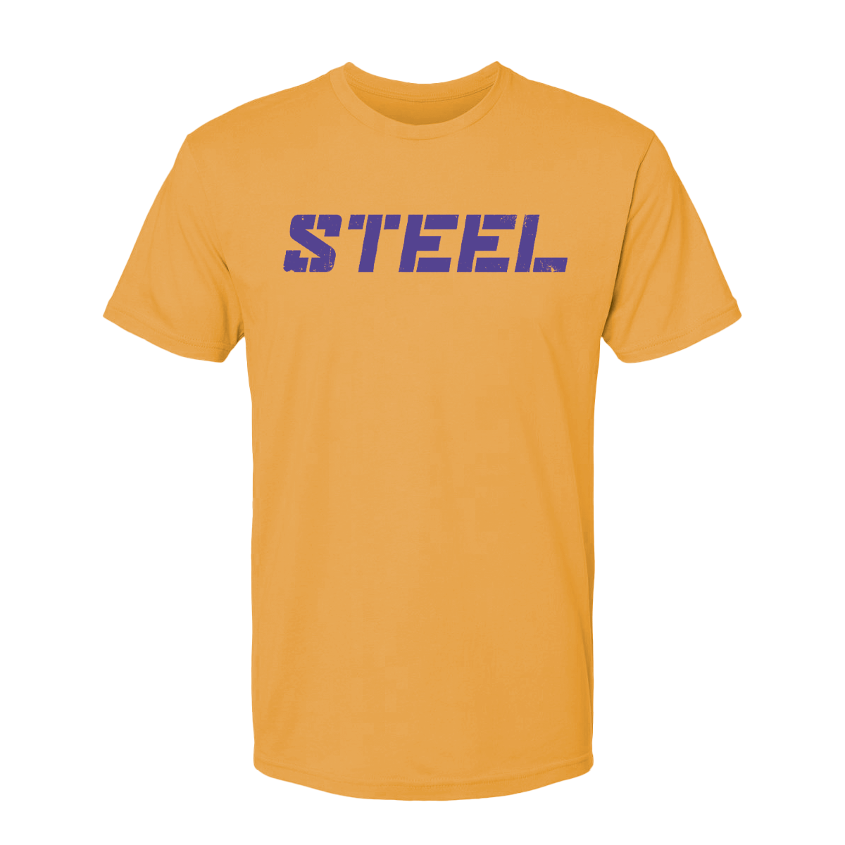 Steel Supplements Apparel Gold with Purple STEEL / S Collegiate T-Shirt Series