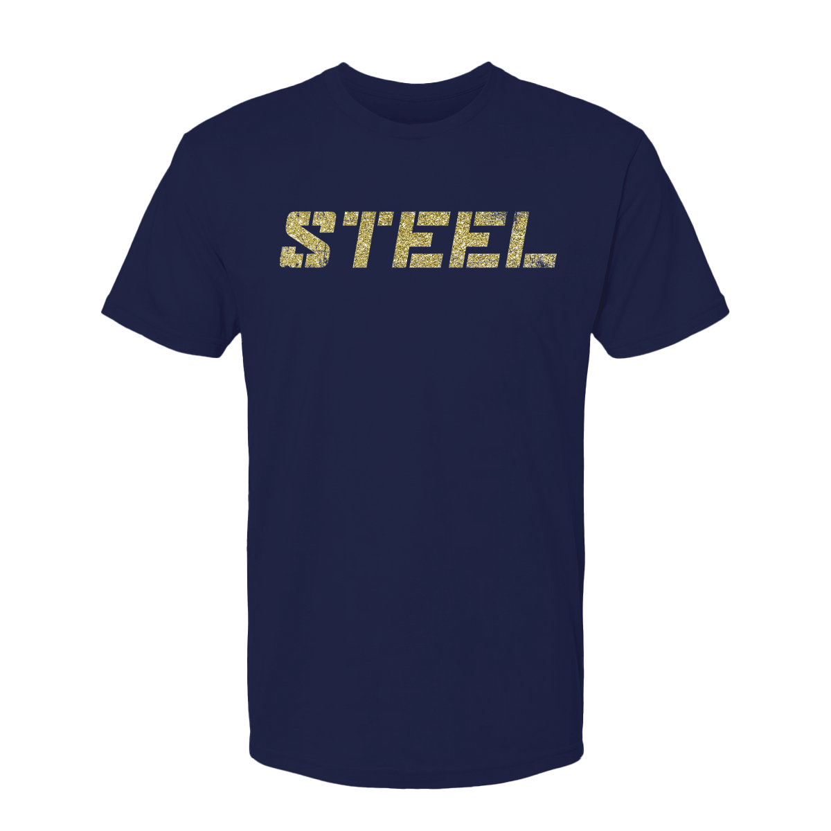 Steel Supplements Apparel Navy with Gold STEEL / S Collegiate T-Shirt Series