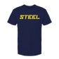 Steel Supplements Apparel Navy with Yellow STEEL / S Collegiate T-Shirt Series