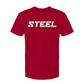Steel Supplements Apparel Red with White STEEL / S Collegiate T-Shirt Series