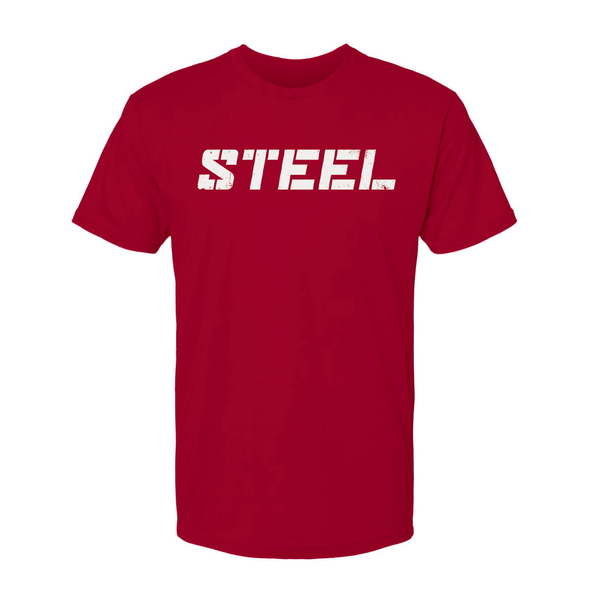 Steel Supplements Apparel Red with White STEEL / S Collegiate T-Shirt Series