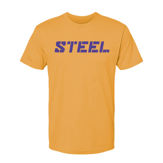 Steel Supplements Apparel S Gold with Purple STEEL T-Shirt