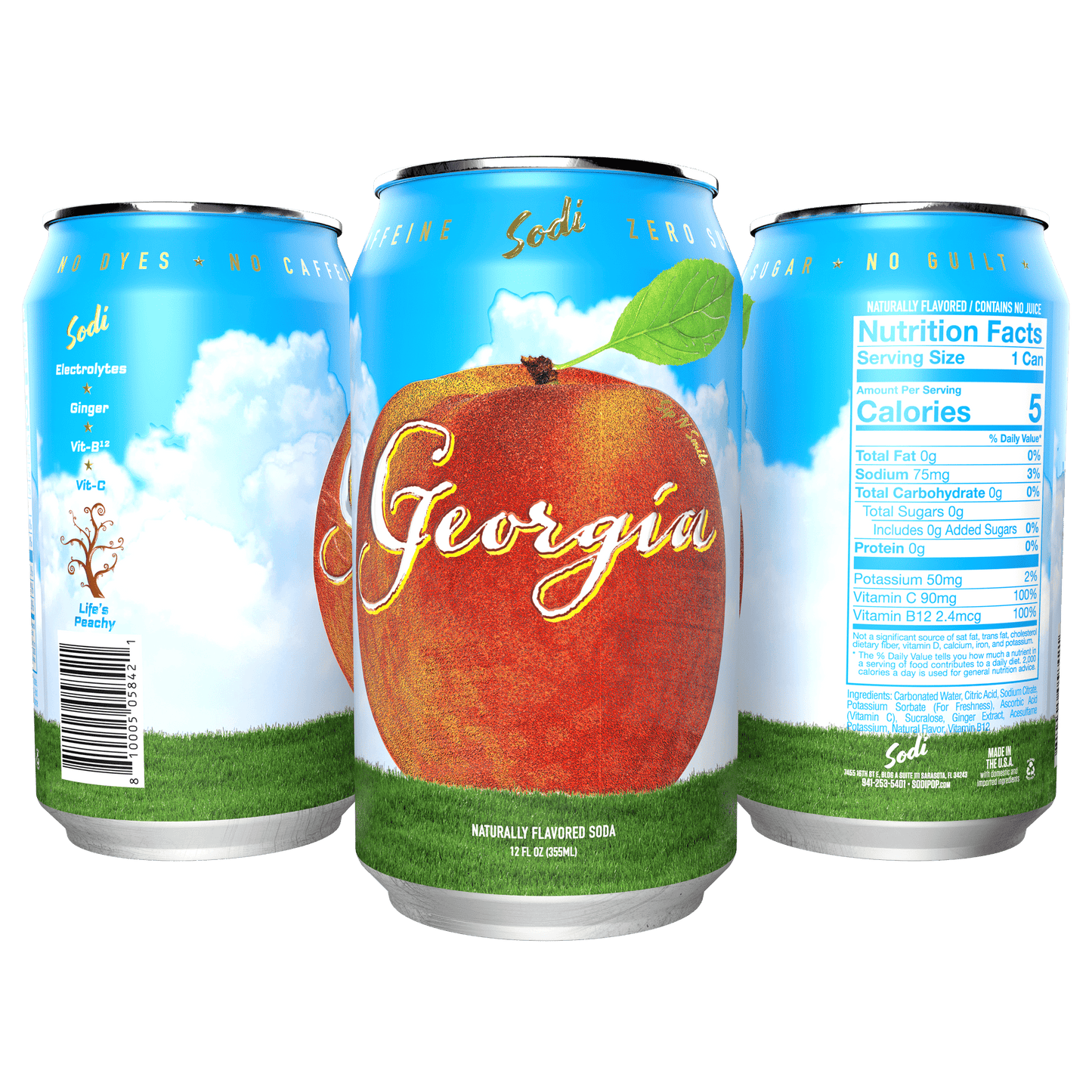 Steel Supplements Supplement Georgia Case of 12 Cans Sodi Pop - Case of 12 Cans
