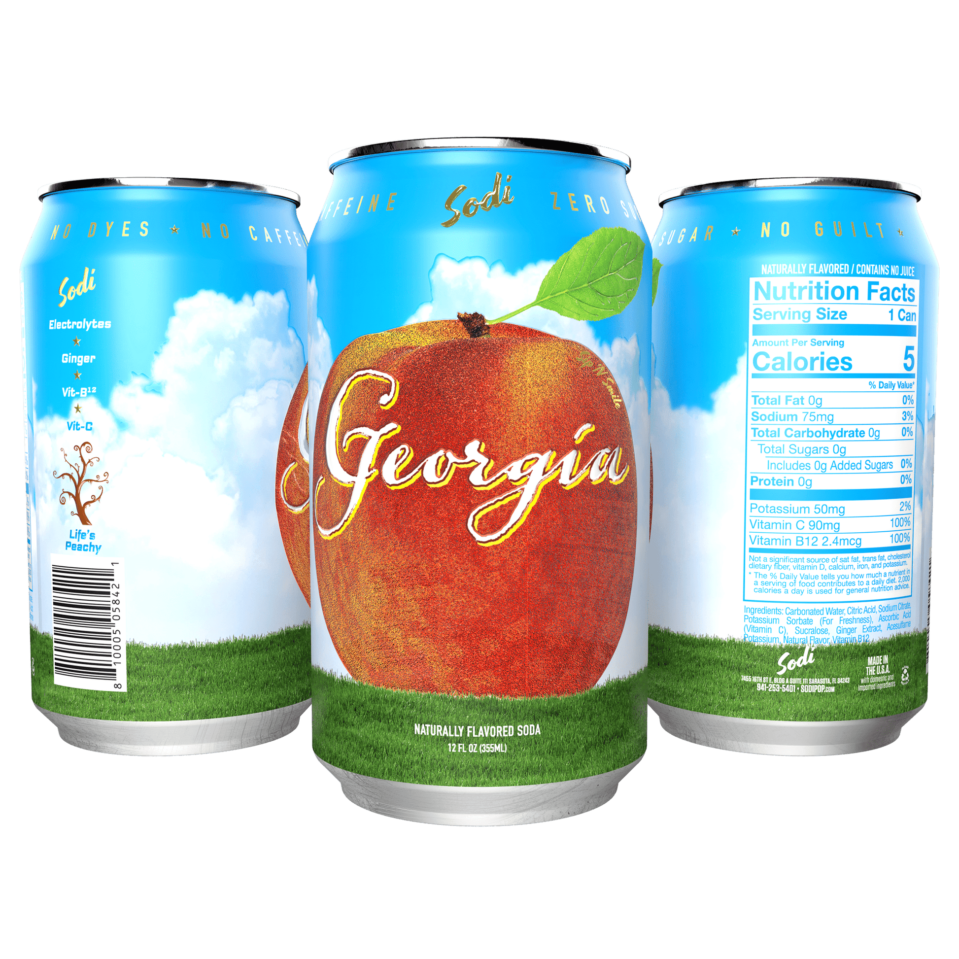 Steel Supplements Supplement Georgia Case of 12 Cans Sodi Pop - Case of 12 Cans