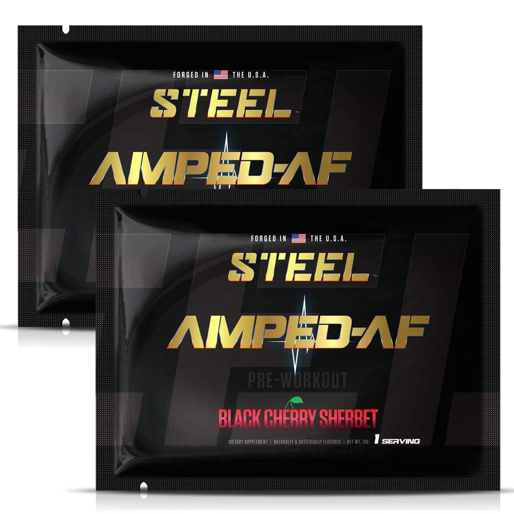 Steel Supplements Sample Black Cherry Sherbet / 2 Servings Amped-AF Sample Packets