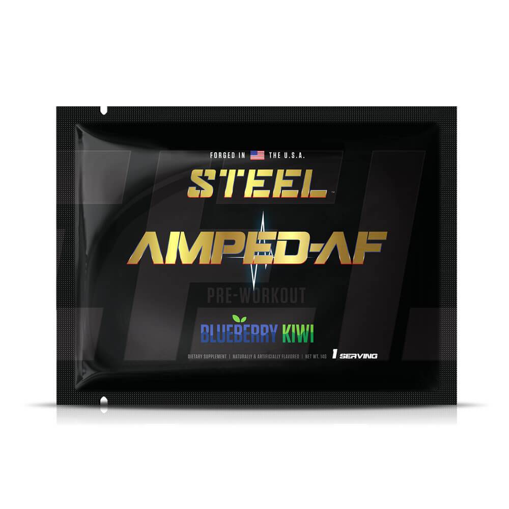 Steel Supplements Sample Blueberry Kiwi / 1 Serving Amped-AF Sample Packets