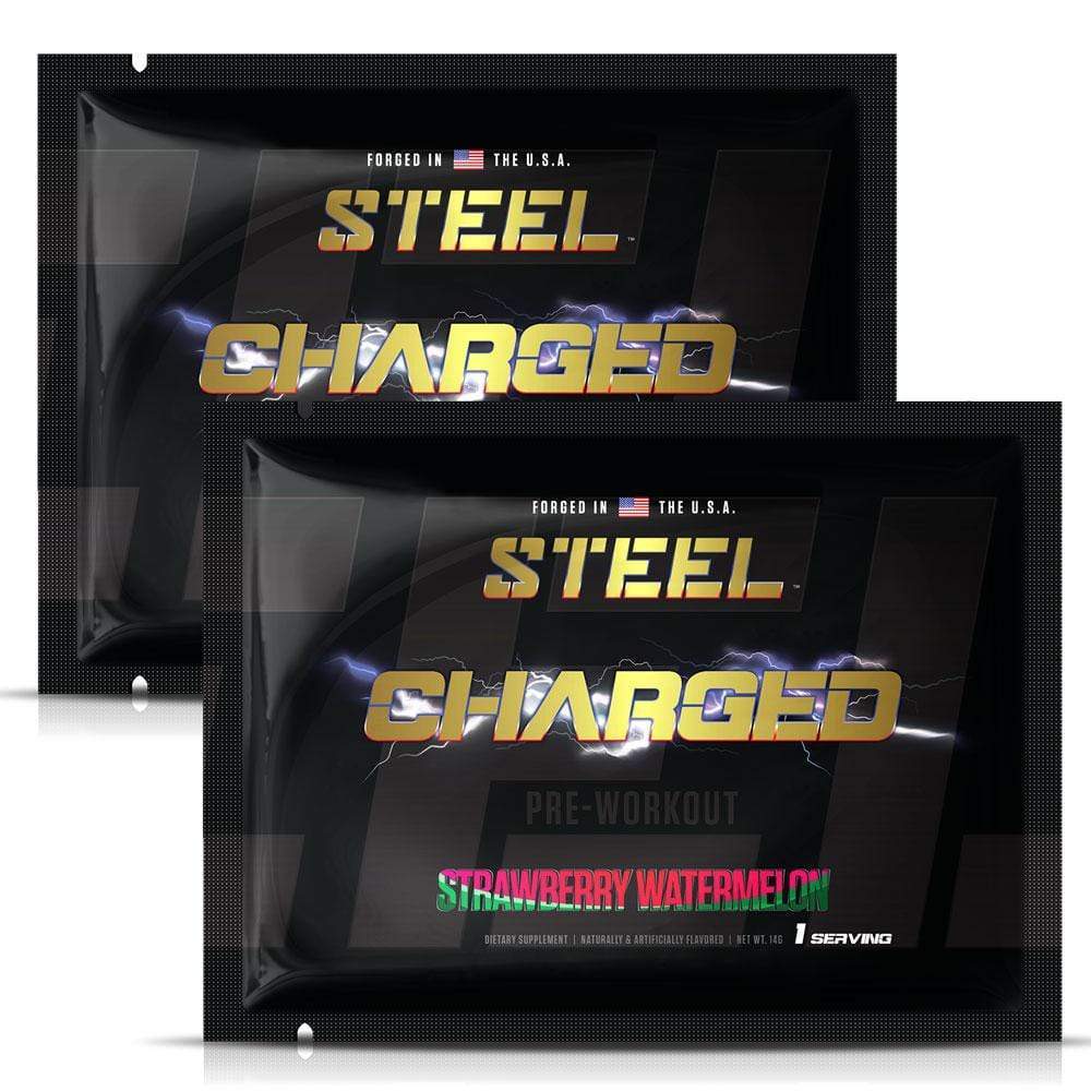 Steel Supplements Sample Strawberry Watermelon / 2 Servings Charged-AF Sample Packets