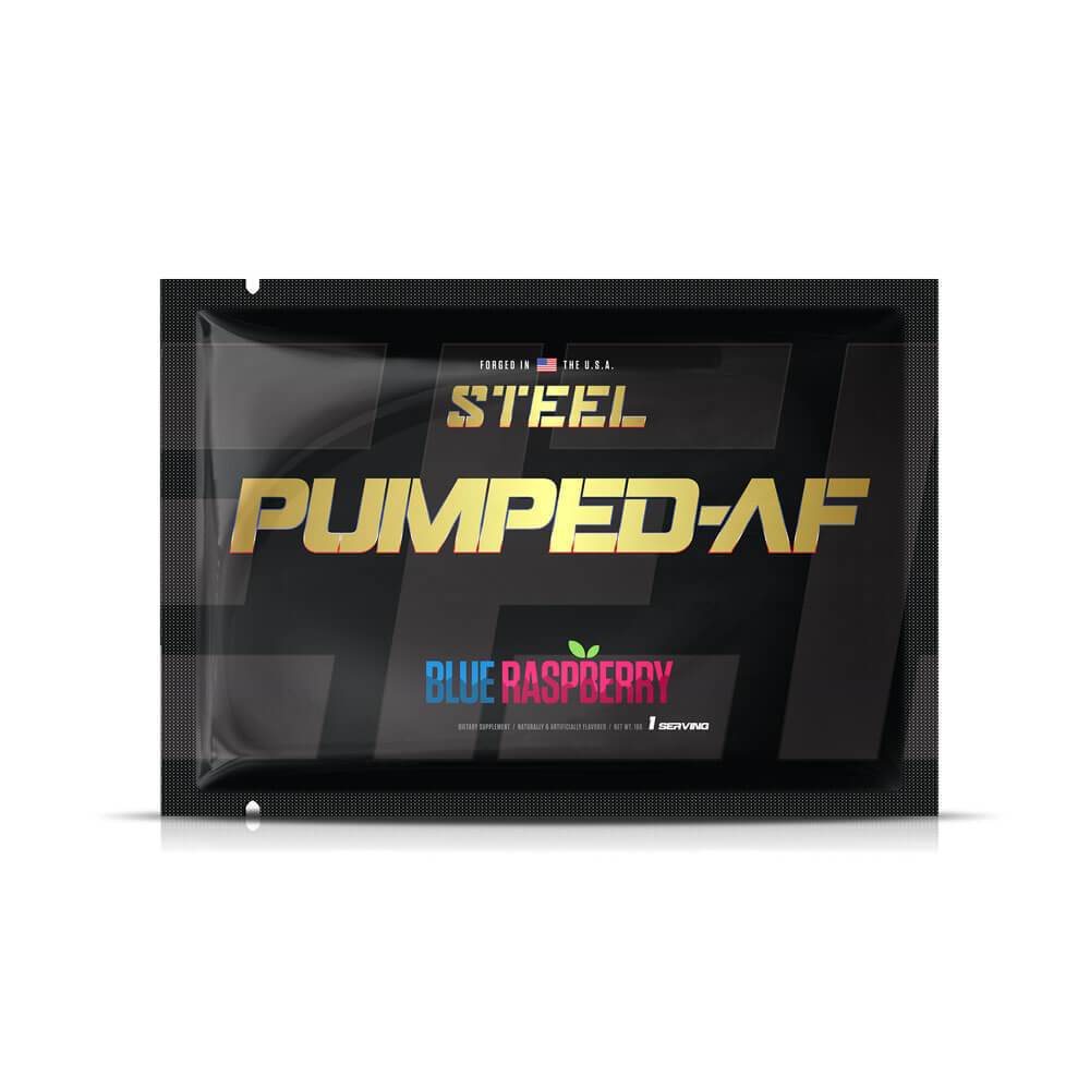 The Steel Supplements Supplement Blue Raspberry / 1 Serving PUMPED-AF Sample Packets