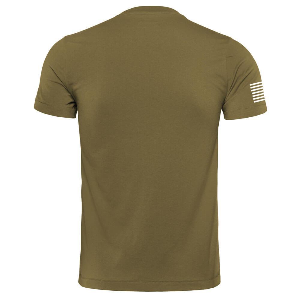 The Steel Supplements Apparel STEEL Military Green w/ Stars & Stripes Performance T-Shirt