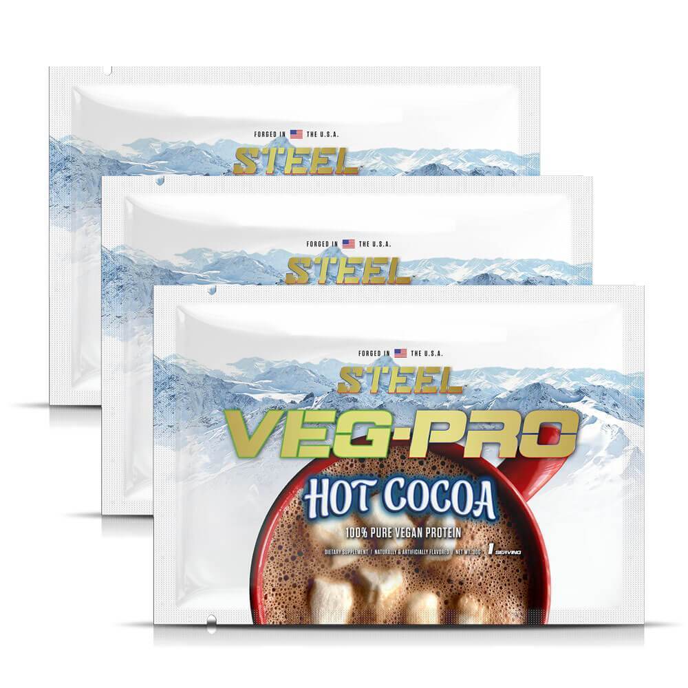 The Steel Supplements Sample Hot Cocoa / 3 Servings Veg-Pro Sample Packets