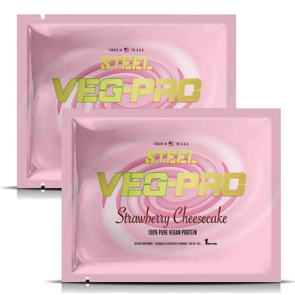 The Steel Supplements Sample Strawberry Cheesecake / 2 Servings Veg-Pro Sample Packets