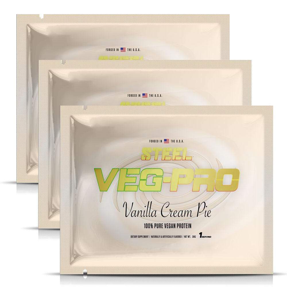 The Steel Supplements Sample Vanilla Cream Pie / 3 Servings Veg-Pro Sample Packets