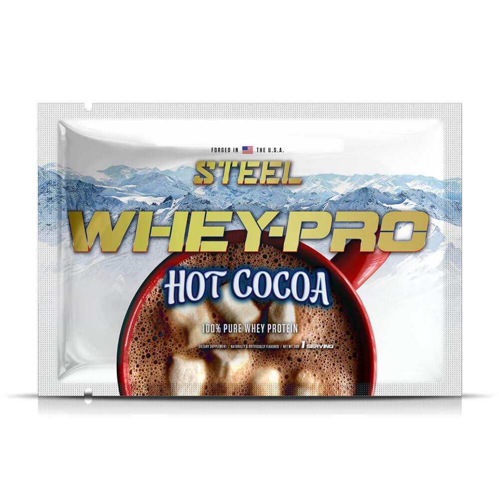 The Steel Supplements Sample Hot Cocoa / 1 Serving WHEY-PRO Sample Packets