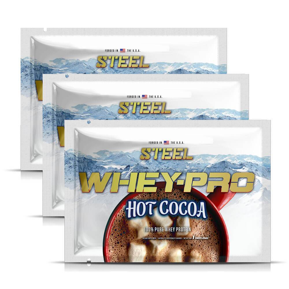 The Steel Supplements Sample Hot Cocoa / 3 Servings WHEY-PRO Sample Packets