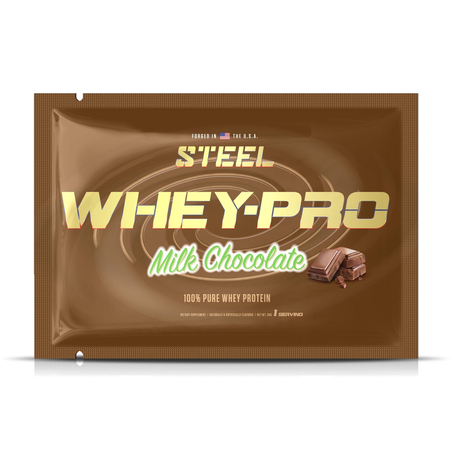 The Steel Supplements Sample Milk Chocolate / 1 Serving WHEY-PRO Sample Packets