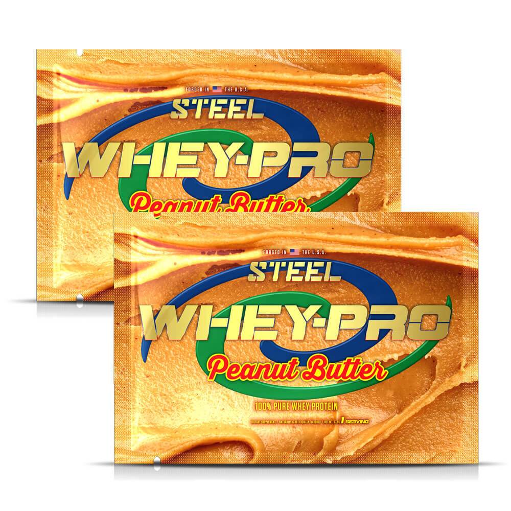 The Steel Supplements Sample Peanut Butter / 2 Servings WHEY-PRO Sample Packets