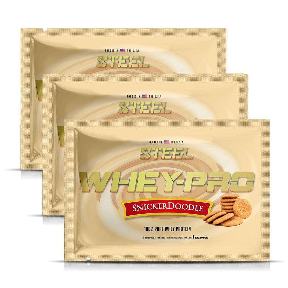 The Steel Supplements Sample Snickerdoodle / 3 Servings WHEY-PRO Sample Packets