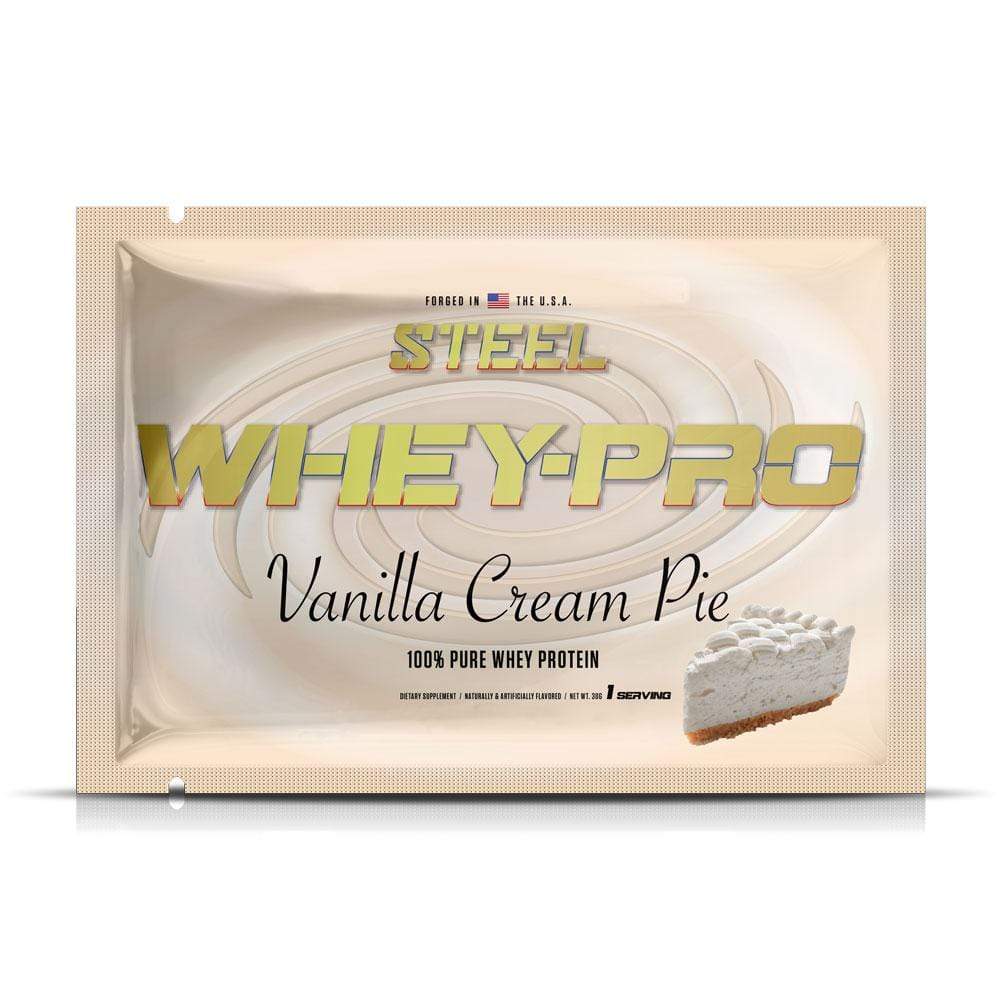 The Steel Supplements Sample Vanilla Cream Pie / 1 Serving WHEY-PRO Sample Packets