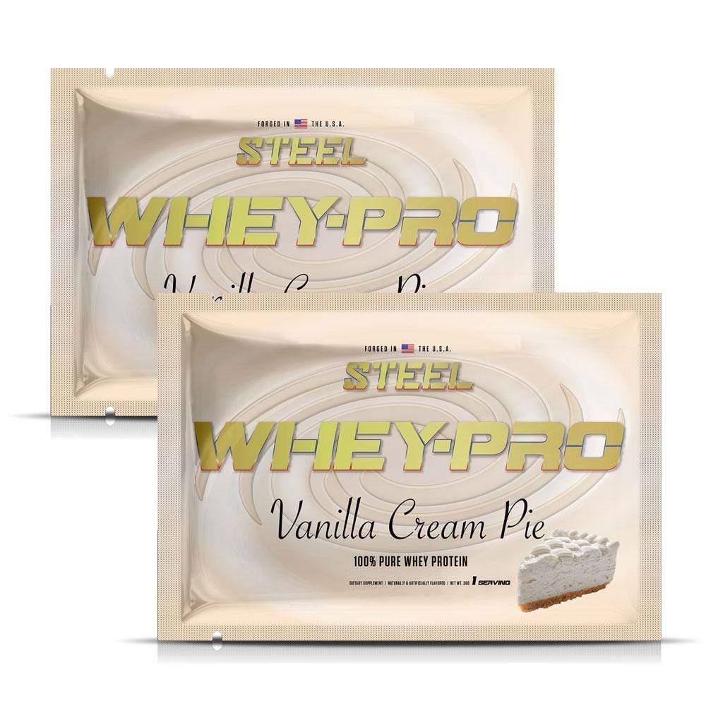 The Steel Supplements Sample Vanilla Cream Pie / 2 Servings WHEY-PRO Sample Packets