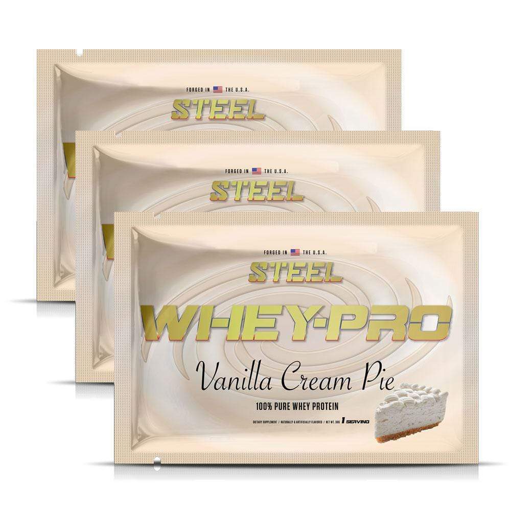 The Steel Supplements Sample Vanilla Cream Pie / 3 Servings WHEY-PRO Sample Packets